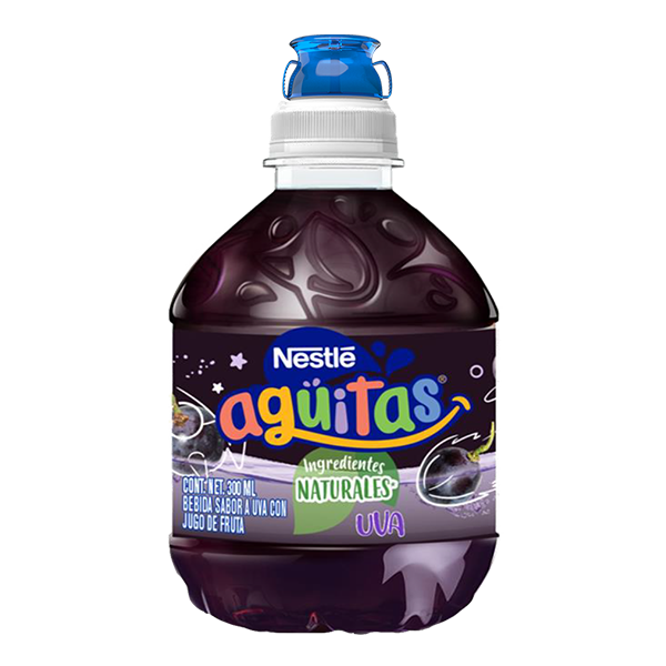 botella de Nestlé Agüitas Uva de 300 ml