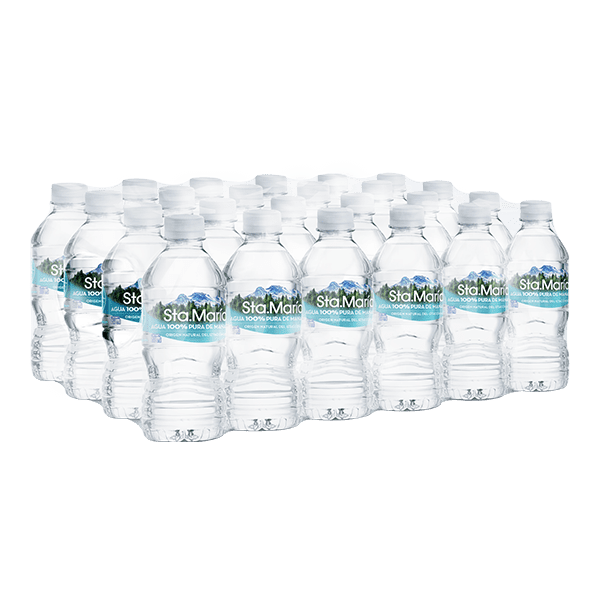paquete de agua Santa María con 24 botellas de 355 ml c/u