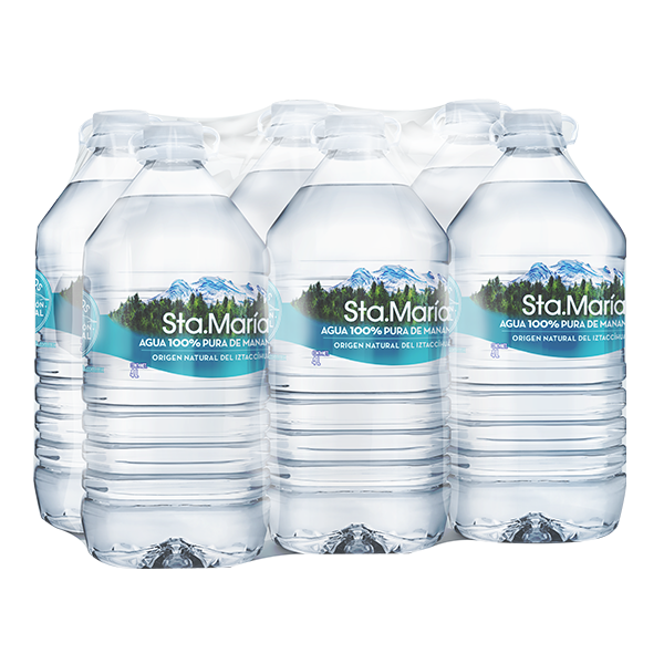 paquete de agua Santa María con 6 galones de 4 L c/u