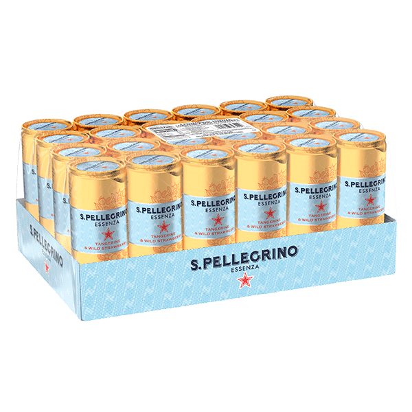 paquete de 24 latas San Pellegrino essenza 330 ml tangerine