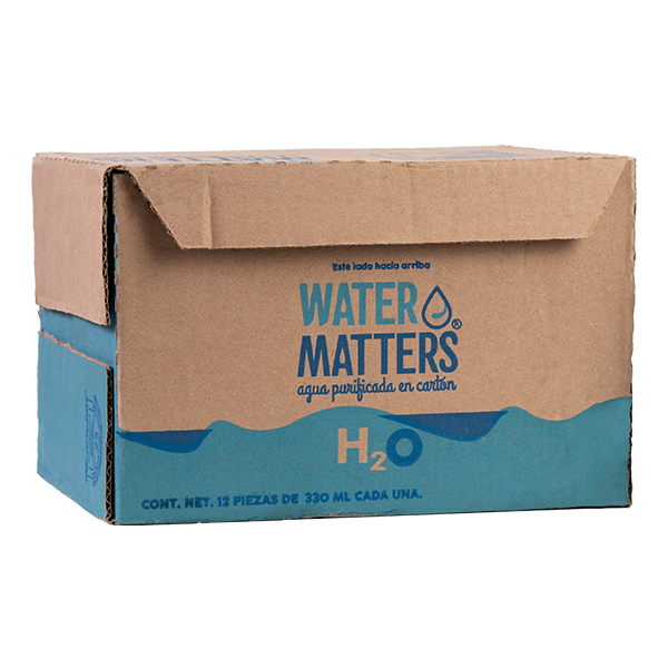 caja de agua water matters con12 botellas de 330 ml