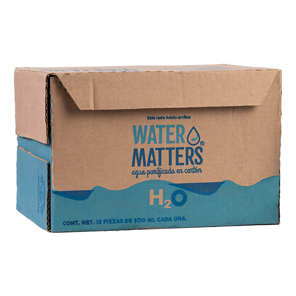 caja de agua water matters con12 botellas de 500 ml