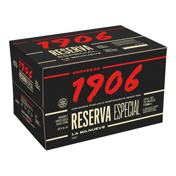 caja de cerveza 1906 de 330 ml x 24 bot