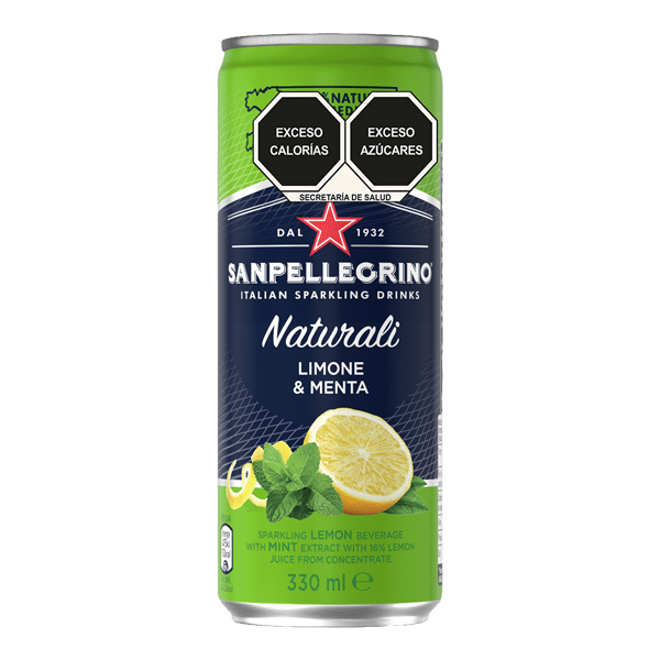 lata de San Pellegrino Limone Menta Naturali de 330 ml