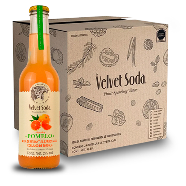 Velvet soda Pomelo 24 botellas de 275 ml c/u