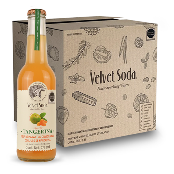 Velvet soda Tangerina 24 botellas de 275 ml c/u
